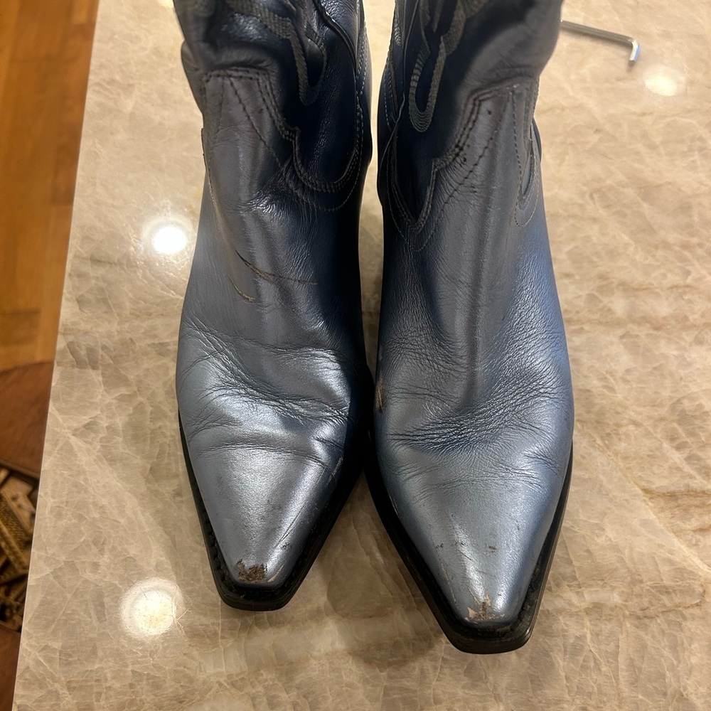 Jeffrey Campbell Dagget Boots Metallic Blue - Picture 2 of 4